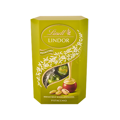 Lindt LINDOR barre de chocolat au lait à la pistache fourrée à la