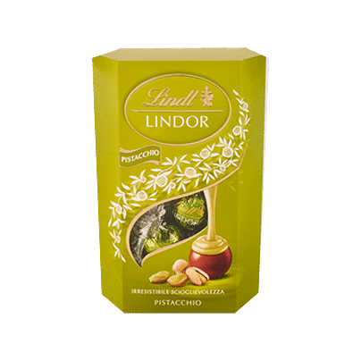 Lindt LINDOR barre de chocolat au lait à la pistache fourrée à la