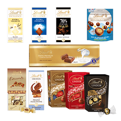 LINDT Lindor cornet assortiment de chocolats fondants au lait