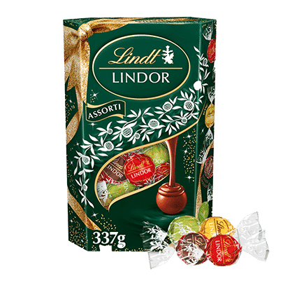 Cornet Lindt LINDOR Bonbons au chocolat mélangés 337g
